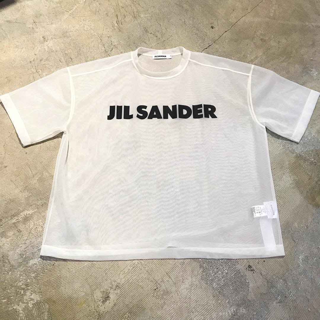 JIL SANDER 18SS Poliammide black logo T-shirts