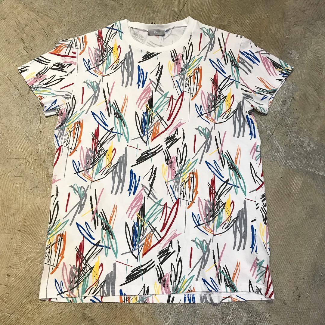 Dior Homme 15SS マルチカラードローイングTシャツ