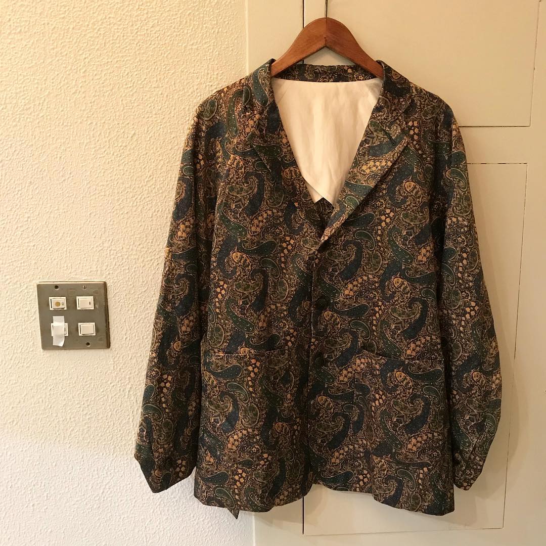 Needles 18SS Paisley Pattern Satin 3B Tailored Jacket