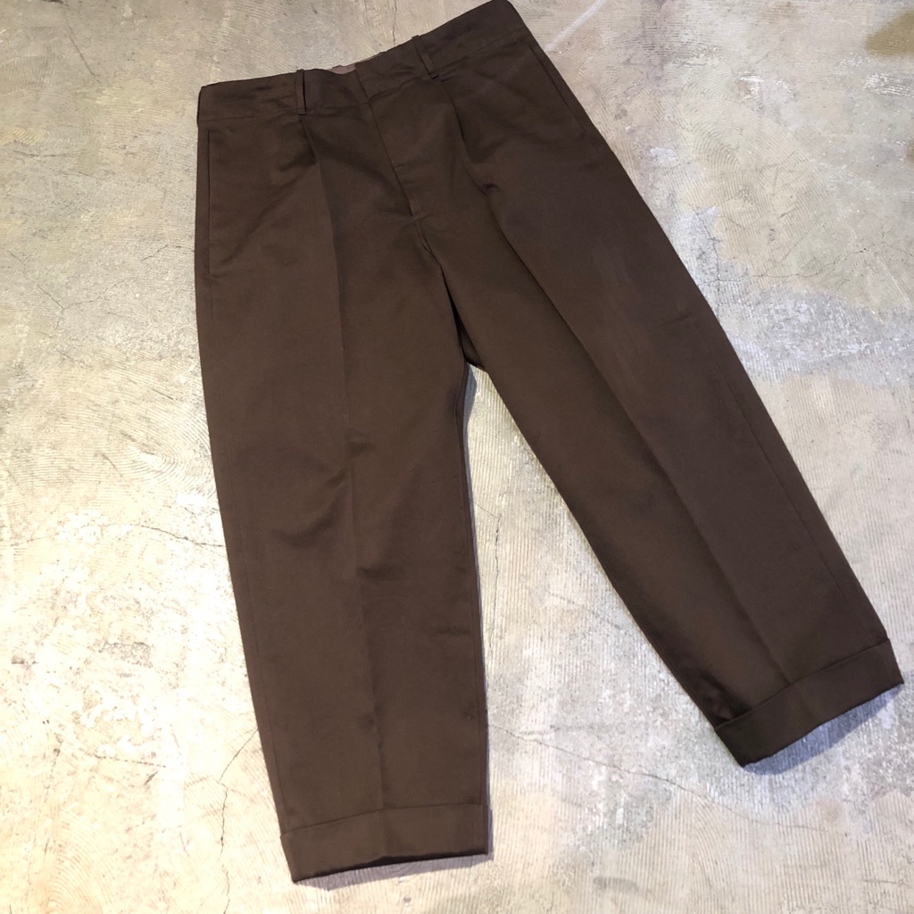 AURALEE 18AW WASHED FINX CHINO TAPERED PANTS