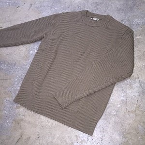 16AW AURALEE SUPERFINE WOOL RIB KNIT PULLOVER