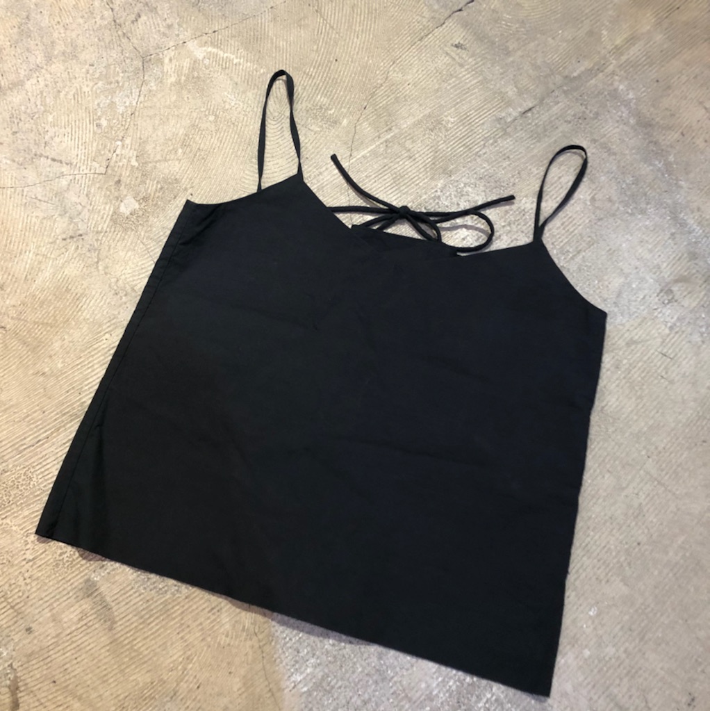 AURALEE 17SS SELVEDGE WEATHER CLOTH LACE-UP CAMISOLE