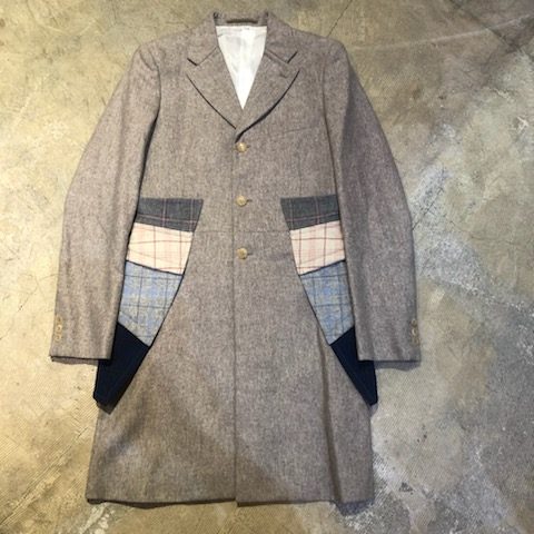 COMME des GARCONS HOMME PLUS 16AW ウールナイロン甲胄チェスターコート