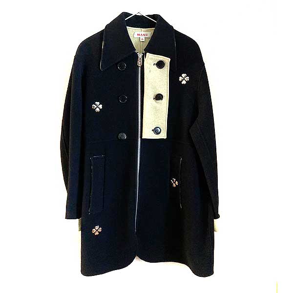 MASU-ZIP-UP-CLOVER-STUDS-COAT