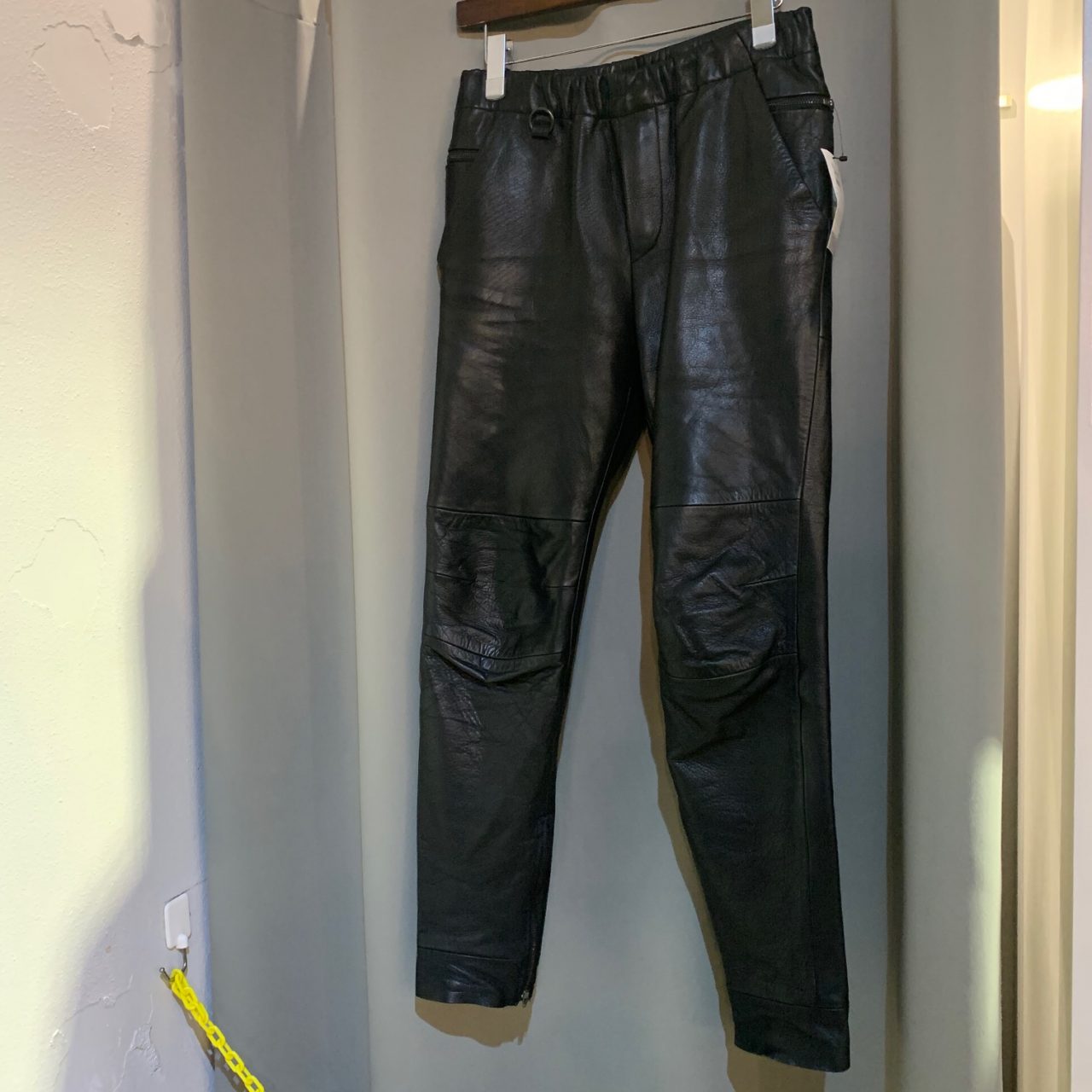 SUNSEA 18AW LEATHER FLEA MARKET PANTS