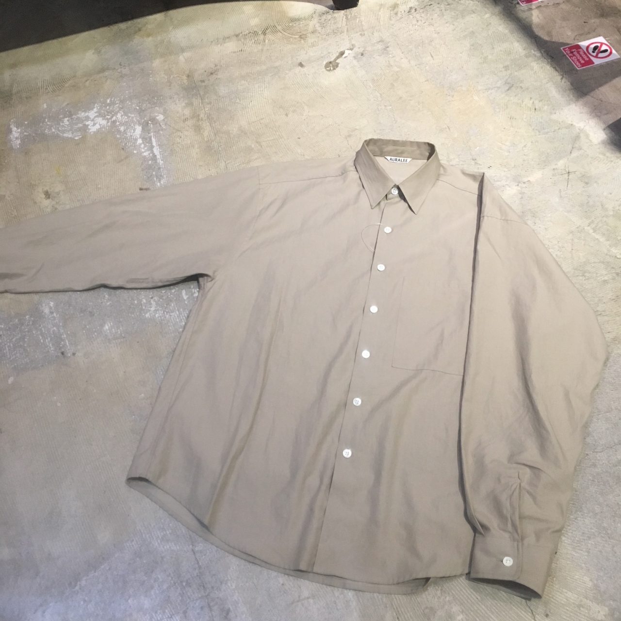 AURALEE 18SS WASHED FINX TWILL BIG SHIRTS